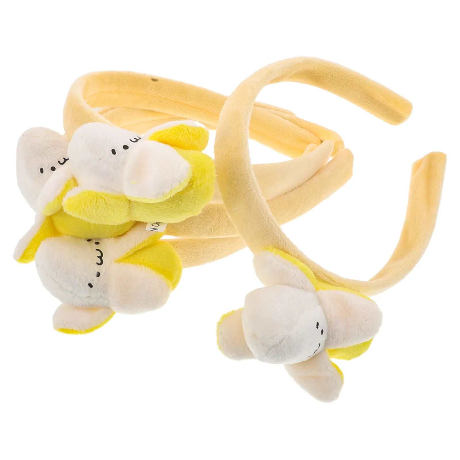 

Набор из 4 забавных повязок на голову в виде банана, тропический фруктовый ободок для волос, милый ободок для умывания, ухода за кожей, макияжа, для спа-вечеринок, Хэллоуина, косплея