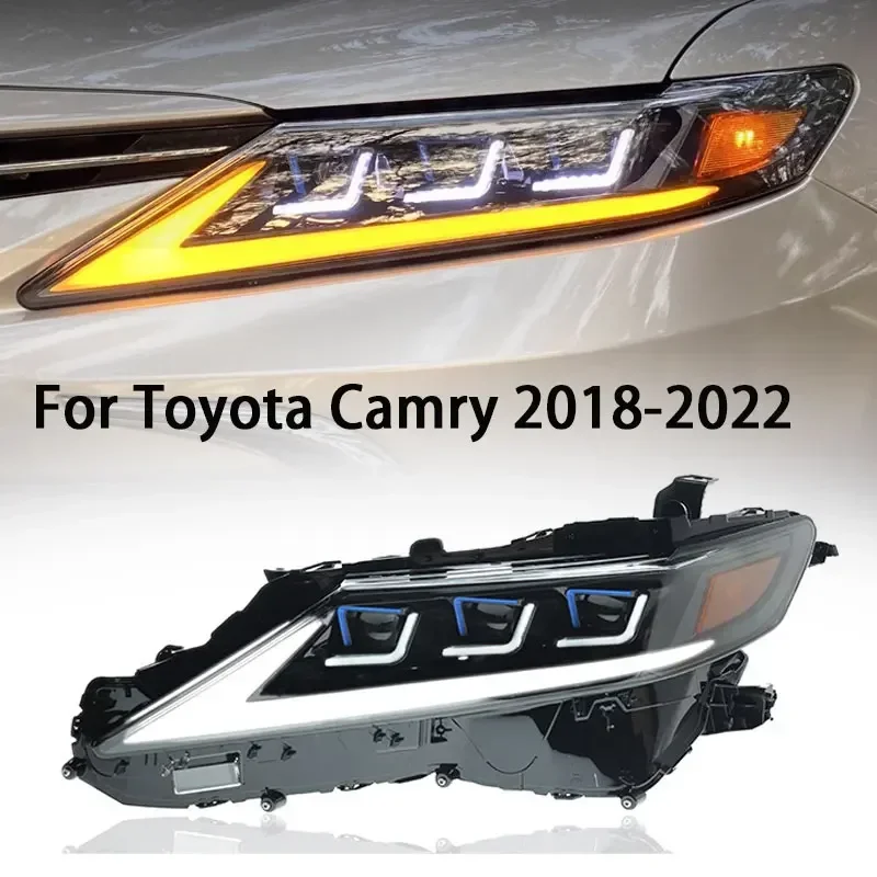 LED Lights For Toyota Camry 8th Gen 2018-2023 Headlights Assembly DRL Sequential Turn Signal Long N Near Light Integrated