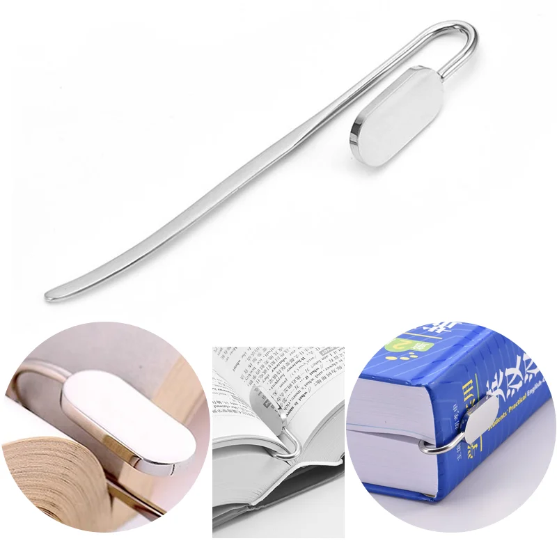 Creactive Swan Neck Oval Metal Book Marker Hanger Clip Reading Page Holder Zinc Alloy Bookmark Stationery Office Supply Gift