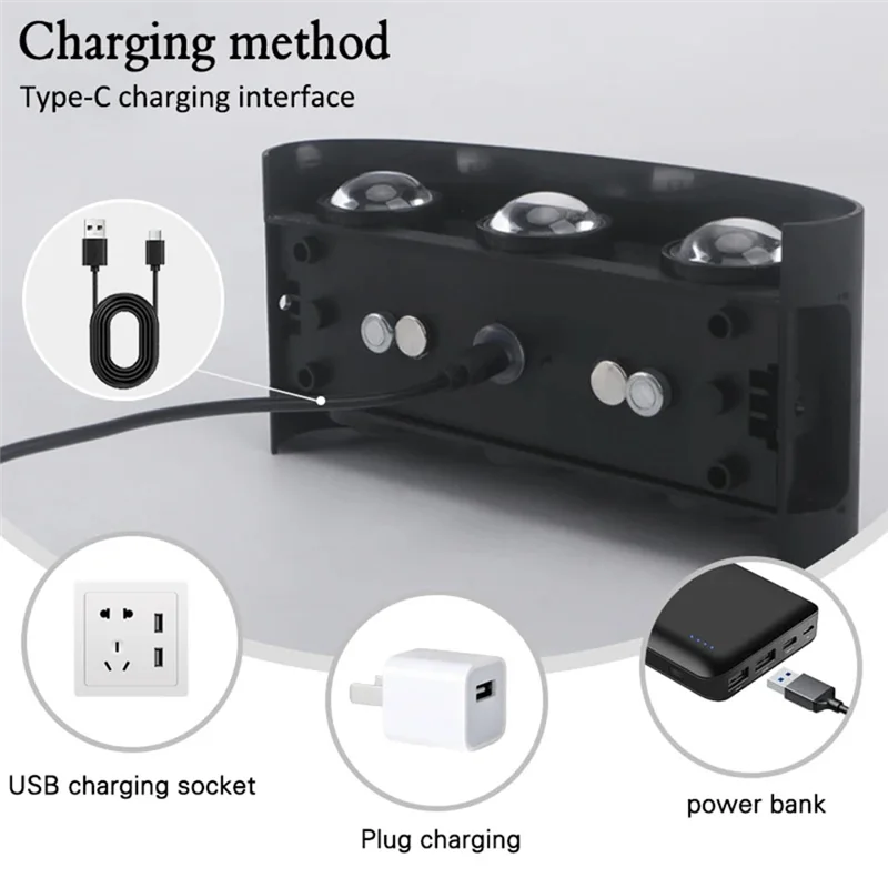 

A03F-LED Wall Lamp Indoor Wall Light Up And Down Light Bedroom Living Room Stairs Lighting Charging Without Plug-In Cable