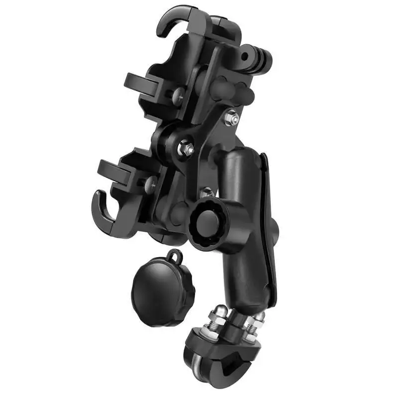 Support guidon vélo téléphone rotatif Mobile support de moto 360 °   Support de téléphone portable en aluminium pour vélo électrique GPS, support de rétroviseur