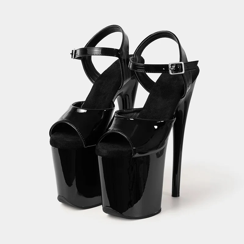 LAIJIANJINXIA-Sandálias Plataforma De Salto Alto Para Mulheres, Sapatos De Dança Pole, Sexy, Exótico, PU Superior, Moda, Novo, 20cm, 8 polegadas,