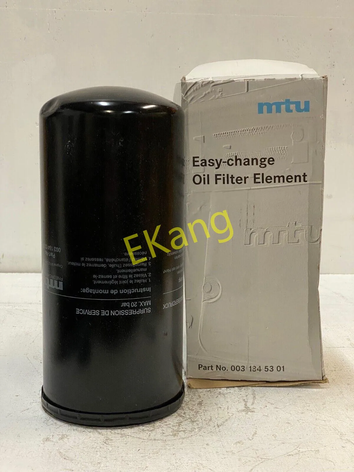 جزء محرك MTU الأصلي 0031845301   أجزاء محرك فلتر زيت المحرك di esel لآلات البناء