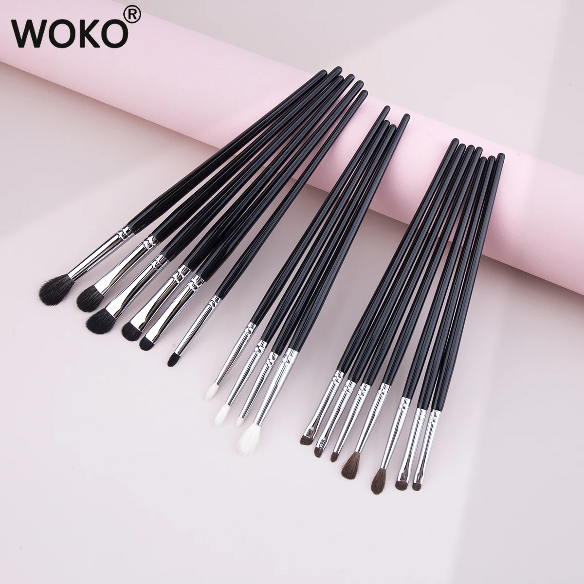 17pc Professional Eyeshadow Crease Blending Smudge Makeup Brush Set High-quality Copper Tube&horsehair&goat Hair Eye Makeup Tool