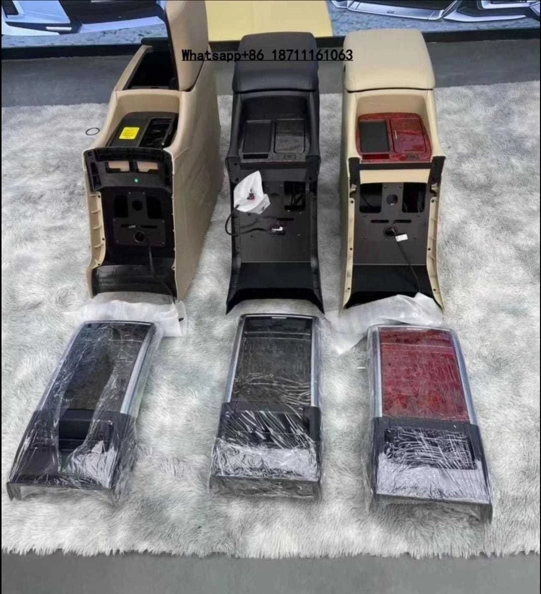

High Quality New Black PP Armrest Box Alphard Vellfire 20/30 Series Car Center Console Excellent Fitment Cooling Effect