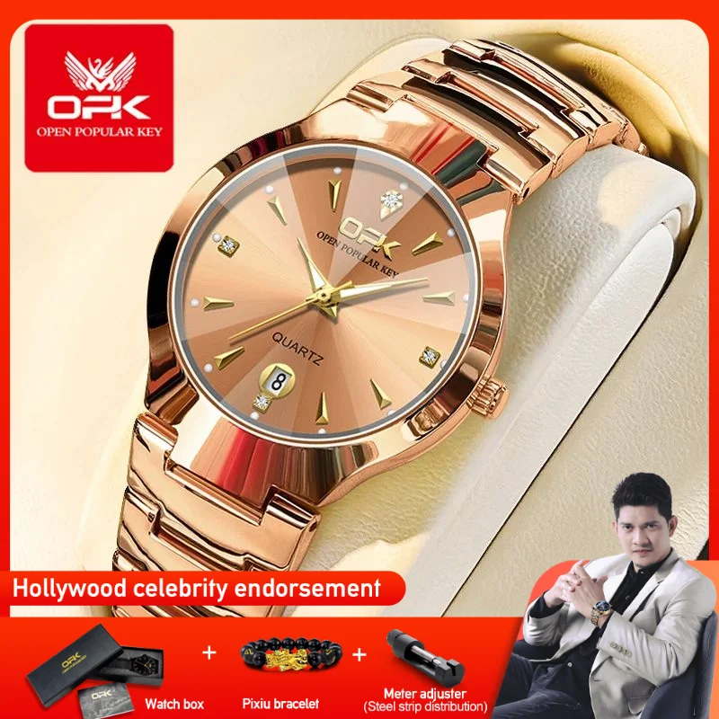 

OPK 8105 Men Ladies Watch Original Quartz Watch Waterproof Luminous Watches Luxury Men Single Calendar Fashion Design For Date