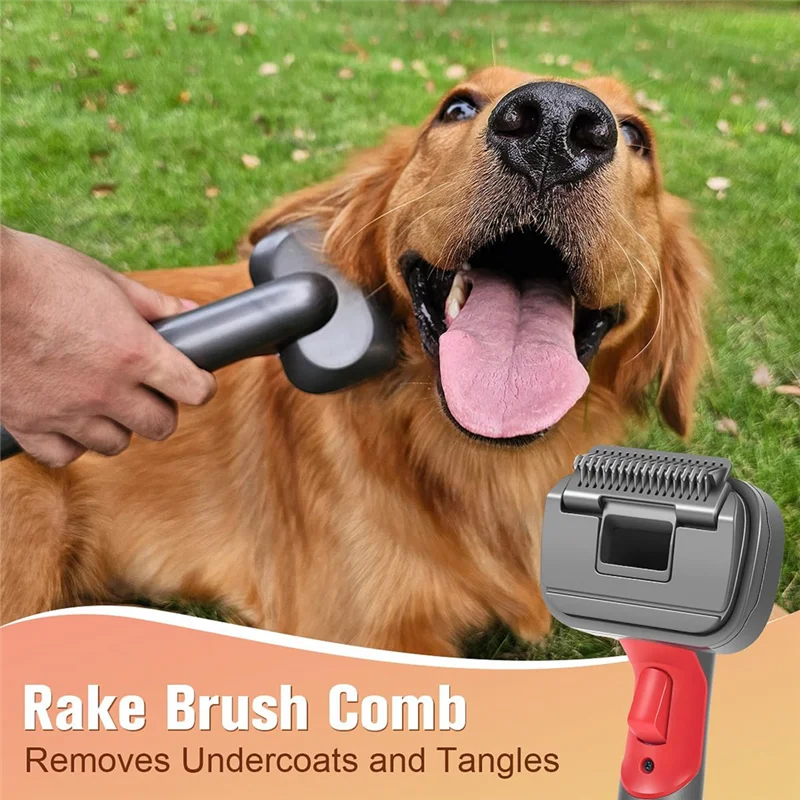 B83B-2-In-1 Dog Hair Vacuum Brush For Grooming & Shedding For Dyson Gen5, V15, V12, V11, V10, V8, V7 Removes Loose Hair