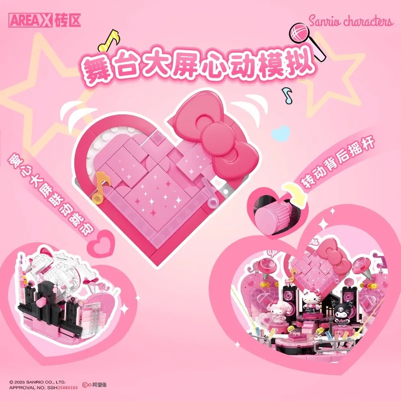 

AREAX Sanrio Sweet Shining Stage Building Blocks Educational Toy Christmas Gift for Girls