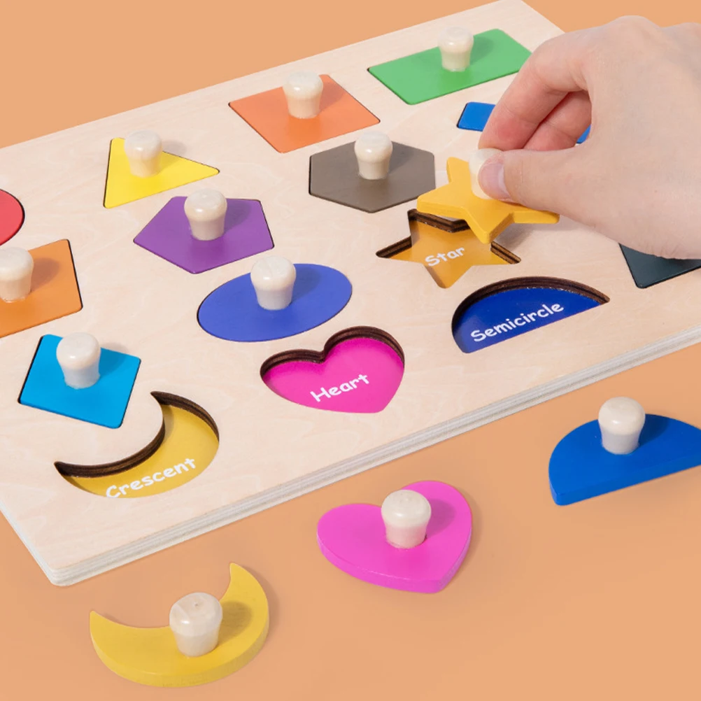 

Magnetic Building Blocks Toys Preschool Learning Wooden Puzzle Safe Smooth Edges Kids Educational Toy Shape Matching Toddler