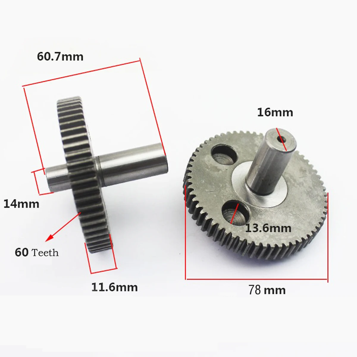 Hammer Crankshaft Gear, Big Flat Gear Cylinder Gear, Eccentric Cog Wheel  For Bosch GSH11E GSH10C Parts 1600A027H7