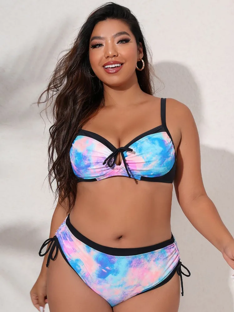L-4XL Plus Size High Waist Bikini Women's Push Up Large Size 3XL 4XL Swimsuit Summer Mujer Tummy Control Swimwear Bikini Sets