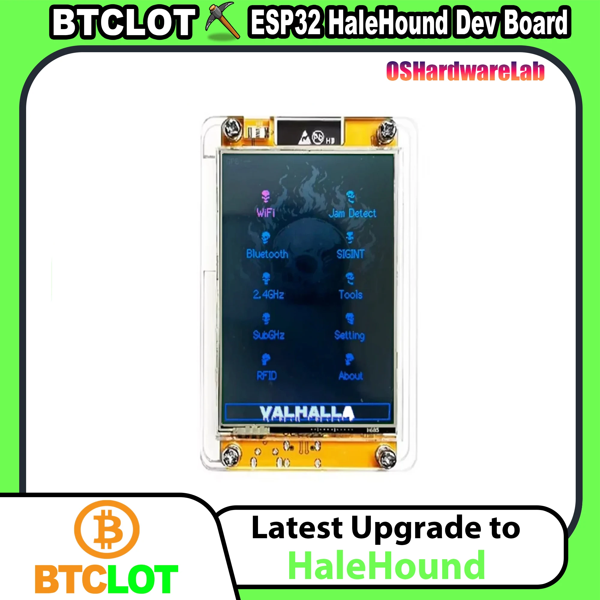 

Плата разработки CYD ESP32 HaleHound с WiFi/Bluetooth, 2,8-дюймовым сенсорным экраном, отображением RSSI и прошивкой Smart Display 1.7.2