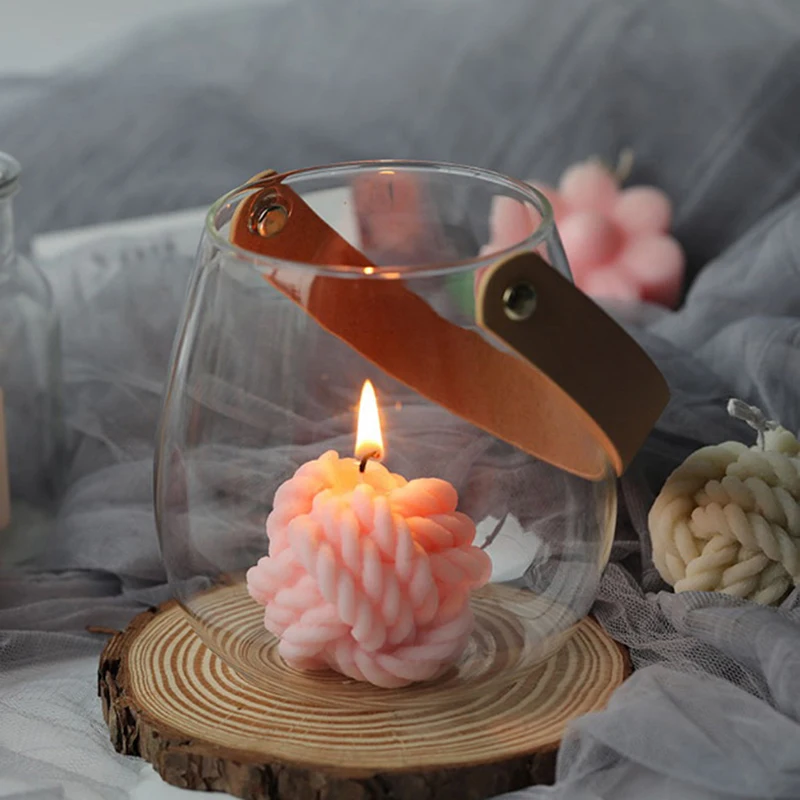 

Knitting Wool Silicone Candle Mold DIY Gypsum Plaster Ball Soap Silicon Moulds