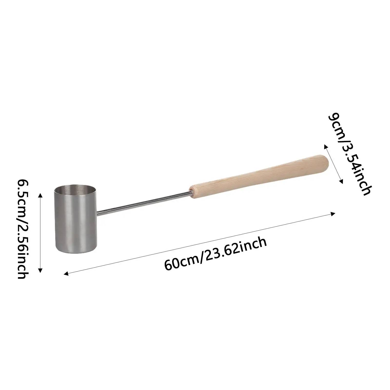 Половник для сауны, ковш для воды, эргономичный, 275 мл, нержавеющая сталь, ложка для соли, спа-ложка для ванны, паровая комната, ванная комната