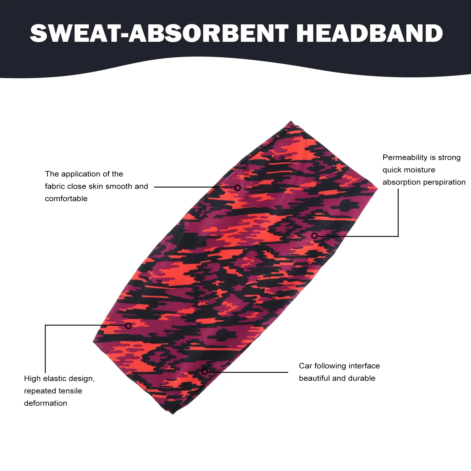 

4Pcs Sports Headband Elastic Hair Accessories Running Yoga Head Wrap Sweatbands Hoop Ties Broadside Fitness Band Breathable