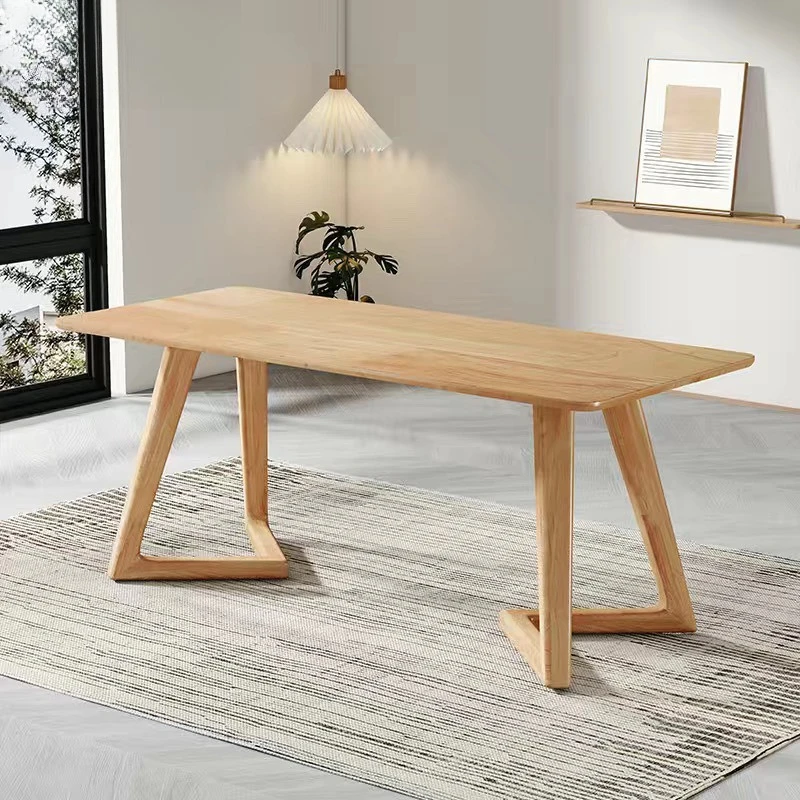 Mesa de conferencias moderna nórdica, mesa de comedor rectangular para el hogar, negociación de oficina de té informal