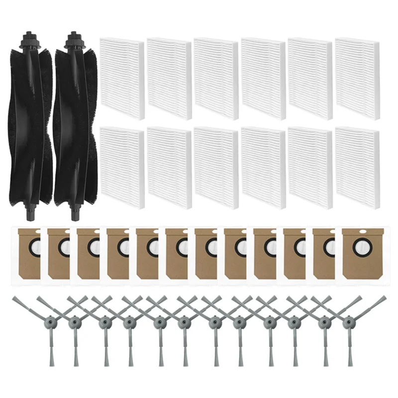 LITE-Compatível para Eufy Clean L50/L50 SES/L60/L60 Robô Aspirador de pó híbrido Escova lateral principal Peças de filtro Hepa