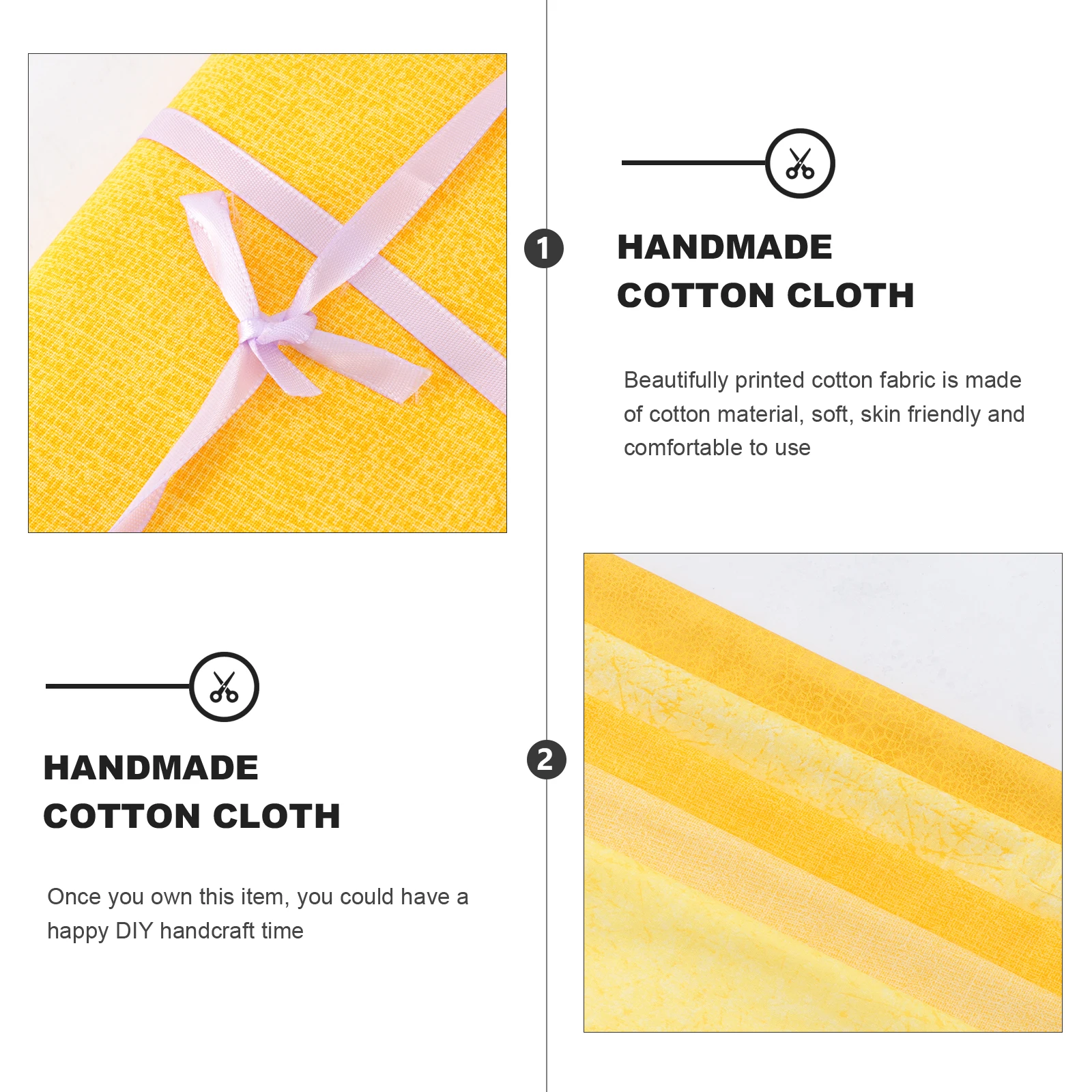 

5pcs Quilting Fabric Blocks 50x45cm Quilting Patchwork Kit DIY Supplies Home Patchwork Fabric Decor Projects Yellow