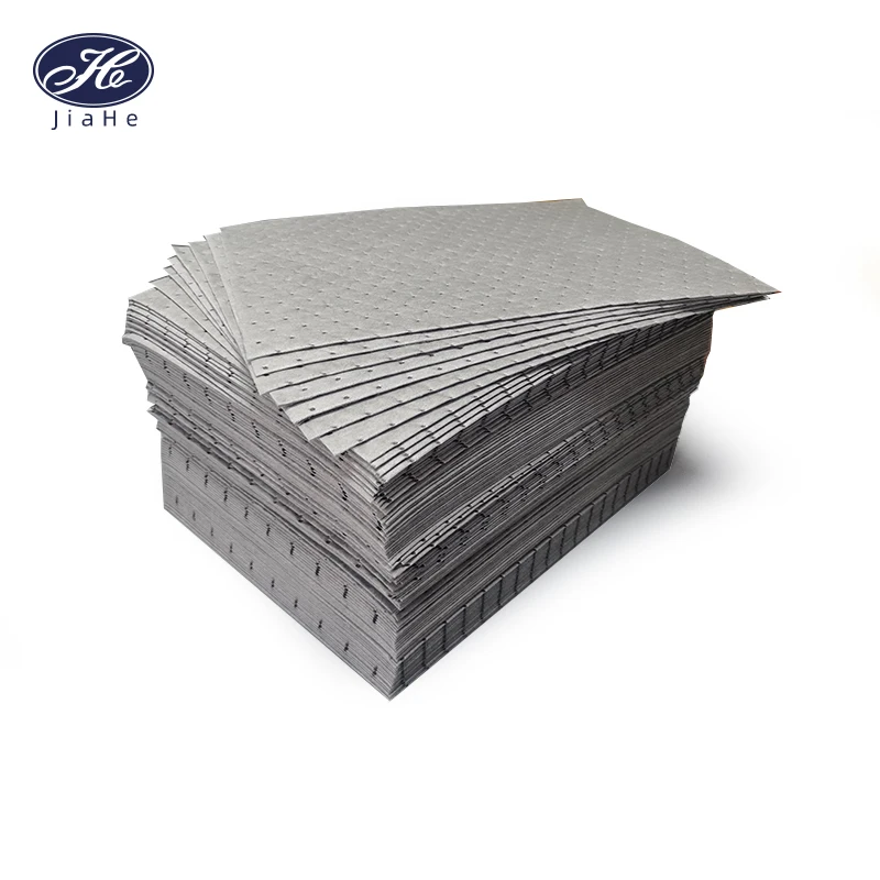 Almohadillas absorbentes de agua desechables de derrames de aceite universales grises perforadas de alta calidad