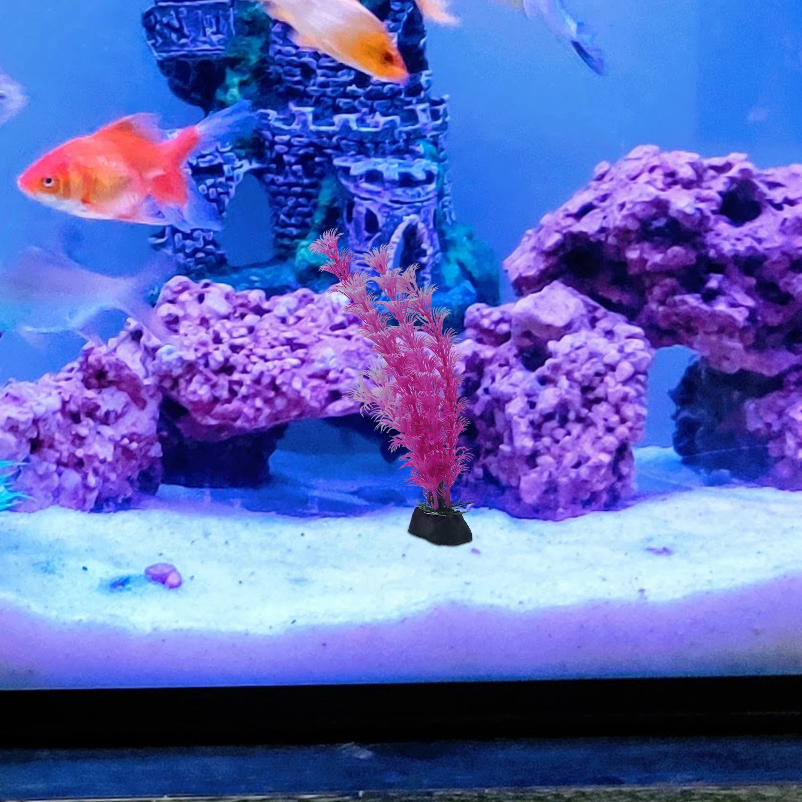 

12pcs Aquarium Plants Fish Tank Decorations Betta Accessories Tall Plastic L scaping Small Large Desktop nament Pet Supplies
