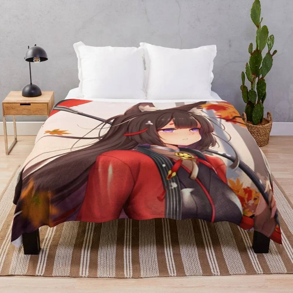 

Azur Lane Amagi Throw Blanket Foldable Soft Warm Blanket for Outdoor Use