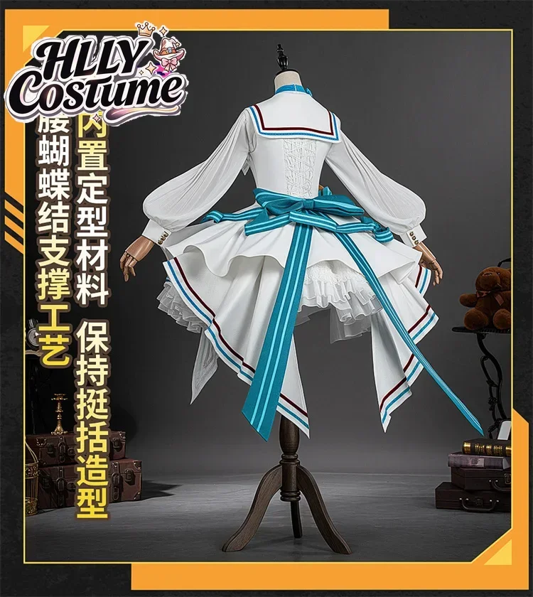 Poca Game Arknights Cosplay Costume Poca white Dress Halloween Carnival Women's Sweet Lolita New Dress Tie Prop Uniform