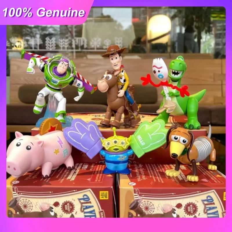 

Genuine Toptoy Toy Story Slinky Dog Blind Box Trendy Collectible Toy Magnetic Spring Movable Limbs Desktop Decor Gift For Women