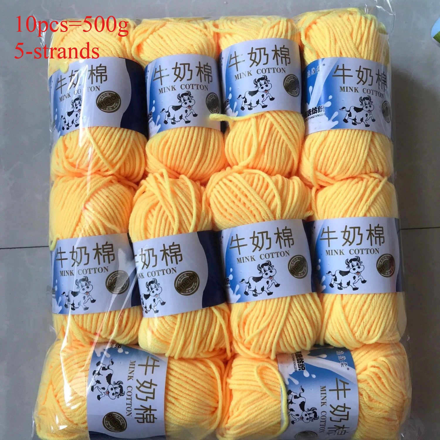 10 teile/los Milch Baumwolle Woolen Garn 500g Häkeln Garn für Hand-gestrickt Schal Pullover Puppen Taschen DIY Häkeln stricken Liefert