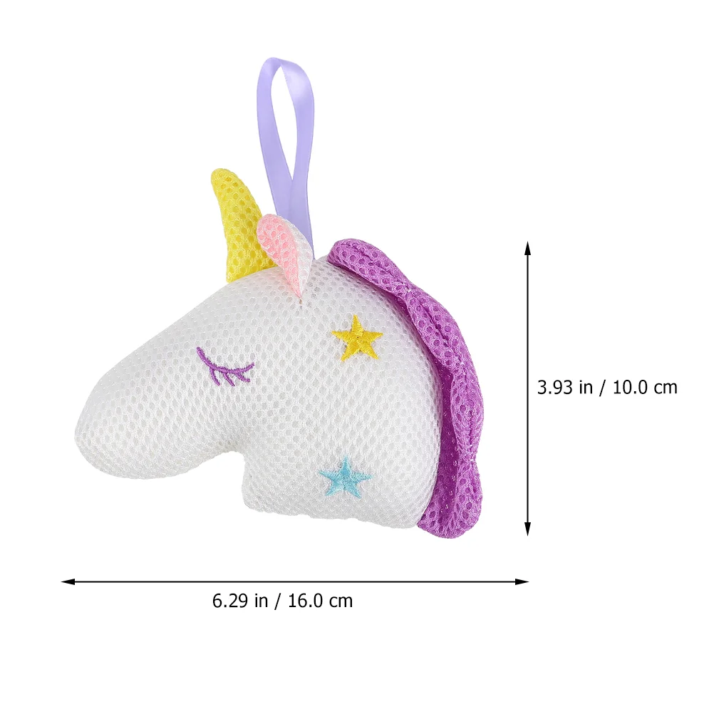 2 Pcs Unicorn Bath Sponges Shower Ball Scrubber Exfoliating Brush Bubble Net Cartoon