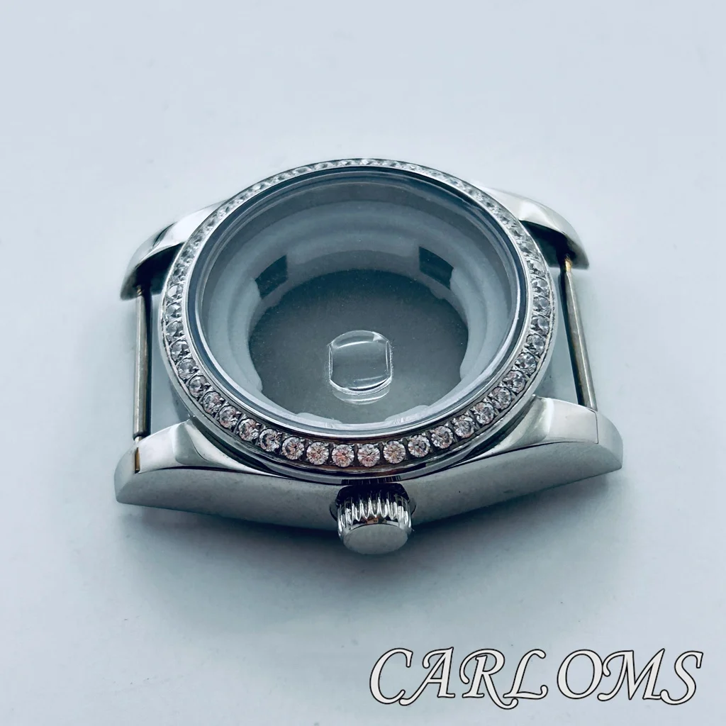 High Quality 31mm Ladies NH05 NH06 Watch Case Silver Gold Rose Gold Solid Stainless Steel Jewelry Bezel Sapphire Glass Watch Par