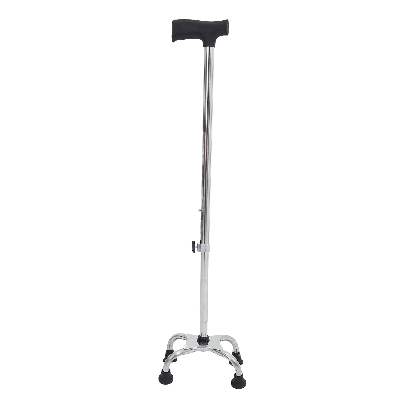 

Adjustable Walking Sticks Stainless Steel Elderly Patients Flat Four Pronged Base Anti Slip Indoor Outdoor Use Long Term