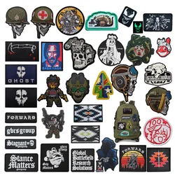 Personality 3D PVC Skull Telescope IR Luminous Hat Patch Canoe Backpack Clothing Jacket Patches for Clothing