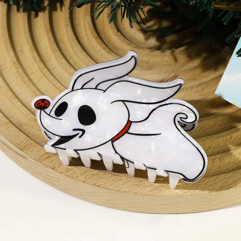 1pc Halloween pumpkin ghost dog hair clip festival party Christmas hat cartoon green monster updo clip view 4