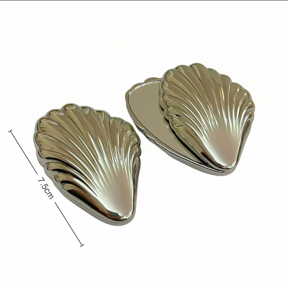 Mini-Spiegel aus Metall, kratzfest, doppelseitig, kleiner Spiegel, tragbar, kompakter Spiegel, tragbar, für Reisen, Make-up, Liebhaber, Damen