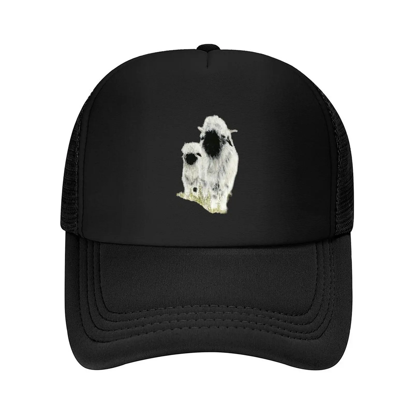 

Valais Blacknose Sheep by Sam Coull Baseball Cap Hat Luxury Brand dad hat derby hat Big Size Women Men's