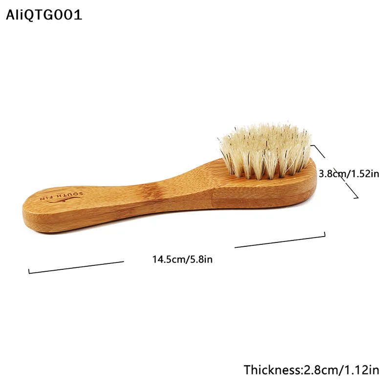 Brosse exfoliante naturelle pour le visage, poils en bois, masseur corporel, outil d'épurateur pour femmes et hommes, soins de la peau