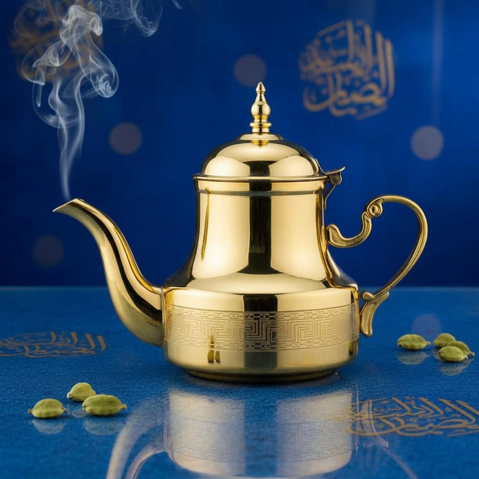 Arabic Coffee Pot Ornate Design Arabic Teapot Middle Eastern Coffee Pot Sturdy Construction Tea Kettle Multipurpose Use