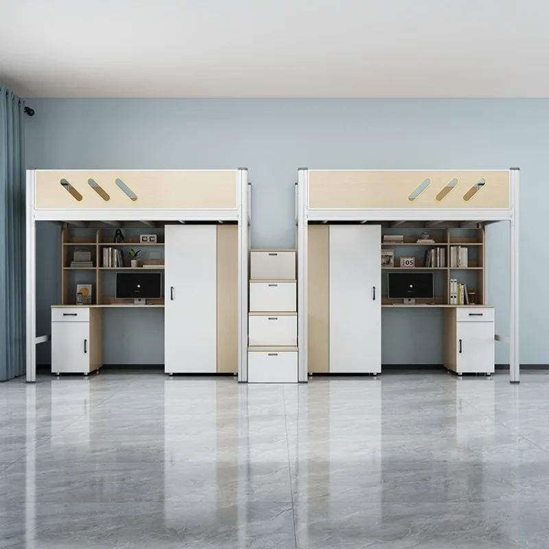 School students   under table combination bed, bunk bed apartment bed staff dormitory elevatedcabinet