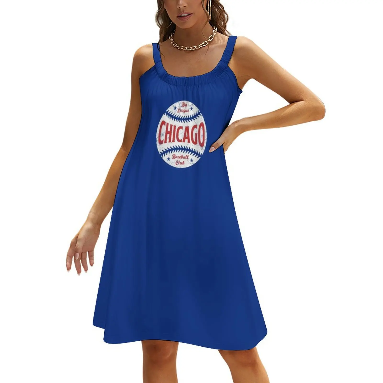 

Chicago Retro Big League Baseball - Blue Beach Sling Skirt luxury woman evening dress birthday dress for women luxury 2024