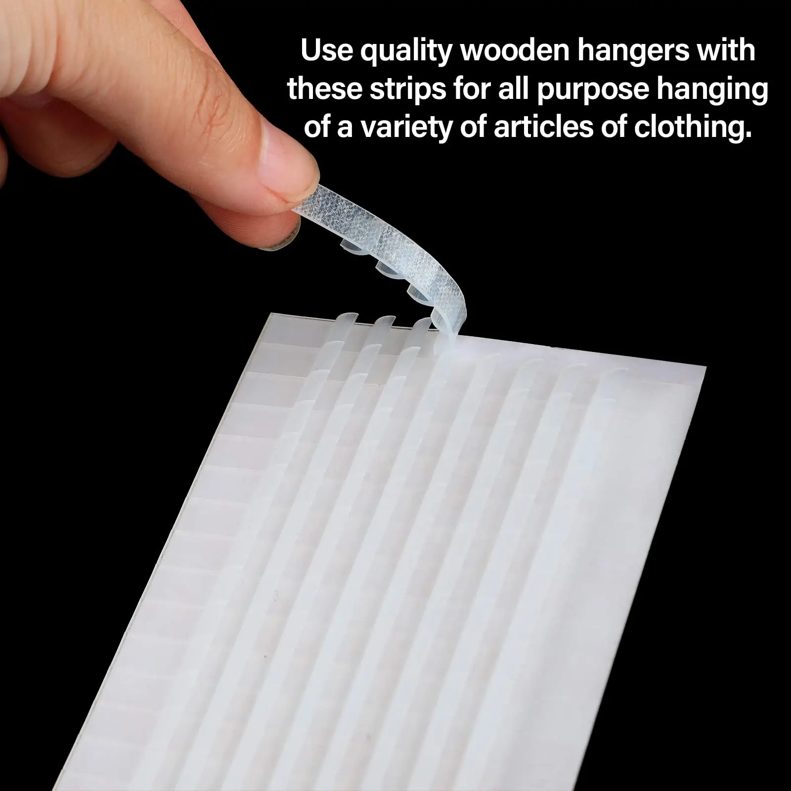 100pcs Non slip Hanger Grips for Wood Hangers Clear Rubber Hanger Grip Adhesive Clothe Hanger Strip Rubber Hangers Grip