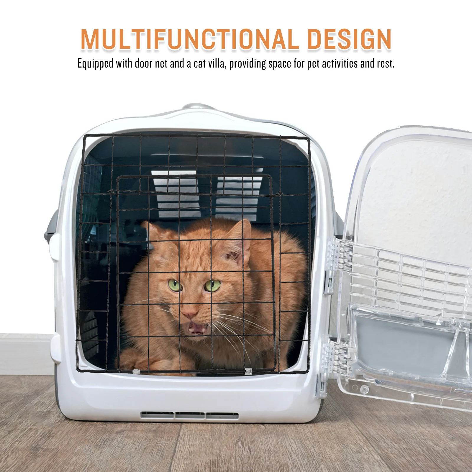 

Dog Cage Door Wire Pet Fence Panel Resistant DIY Assemble Cat Cage Accessories Multipurpose Puppy Door