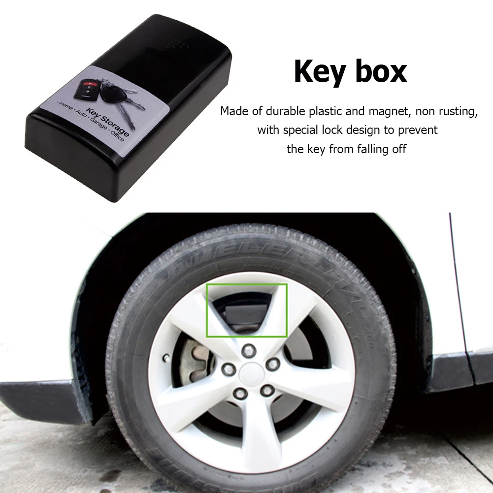 Anti Lost Secret Stash Key Storage Box Magnetic Portable Hidden Car Keys Holder for Home Office Travel Outdoor