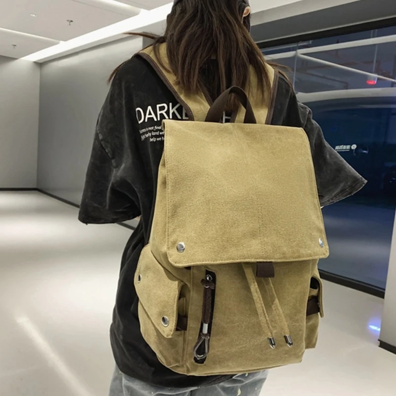 Mochila com cordão para livros escolares universitários mochila viagem fim semana para mulheres