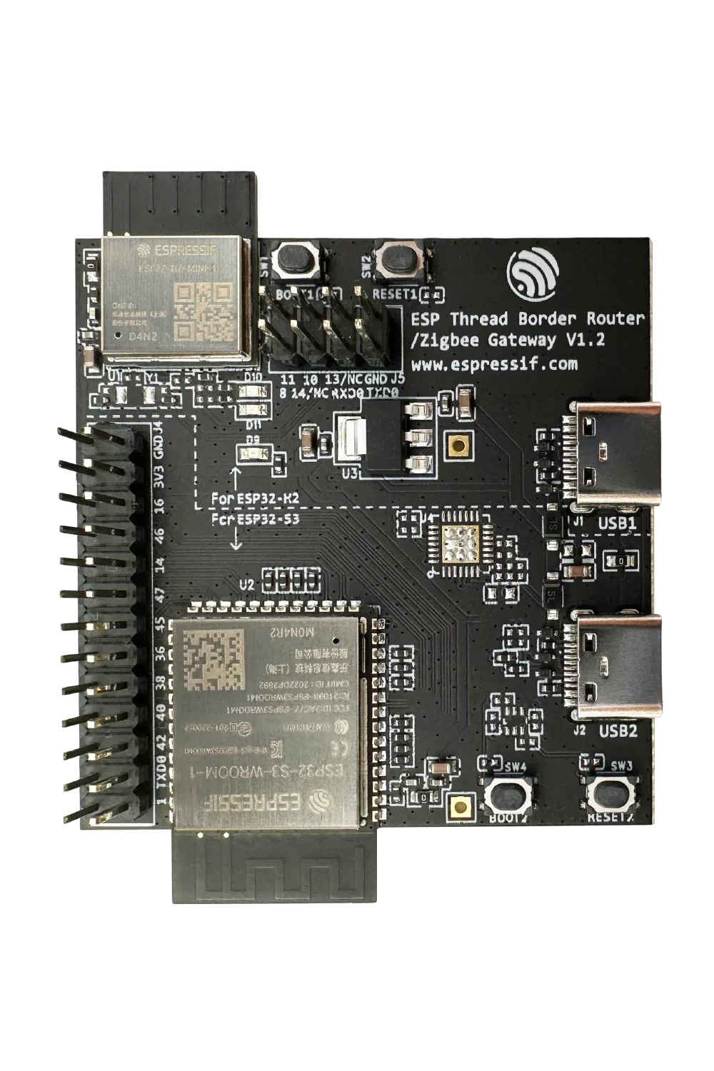 ESP Thread Border Router / Zigbee Gateway  Espressif Technology Thread/BLE ESP32-S3-WROOM-1 N4R2 ESP32-H2-MINI-1 N4 ESP32-H2