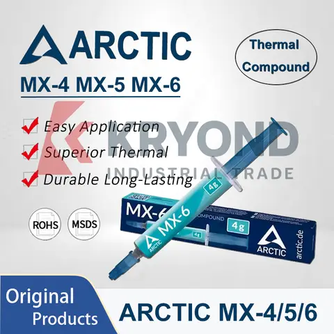 Grasa de silicona ártico MX-4, compuesto térmico de alto rendimiento para CPU, GPU, refrigeración, Overclock, disipación de calor, producto Original