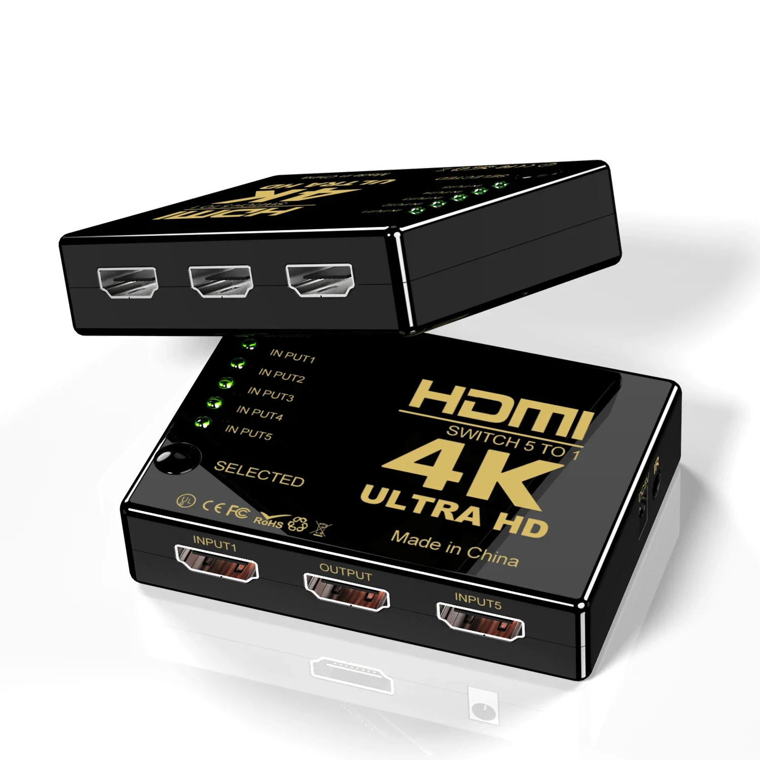 HDMI Switcher 3x1 5x1 4K HD1080P 3 5 Port HDMI Switch Selector Splitter 5 in 1 out with IR Remote Controller for HDTV DVD TV BOX