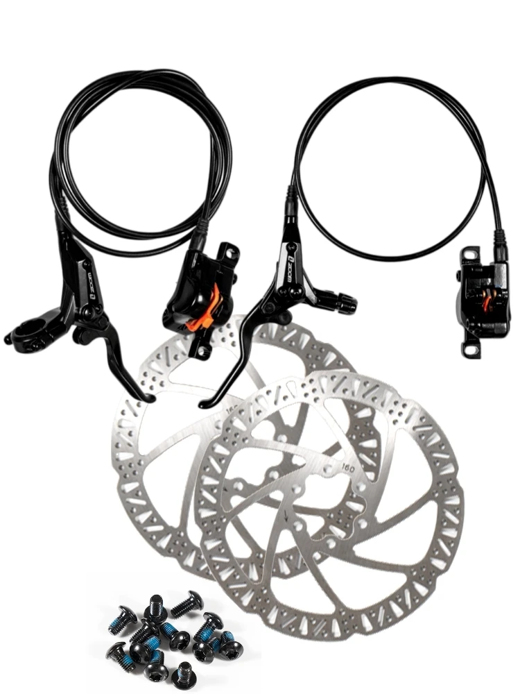 AliExpress chooee Zoom HB771 Bike Hydraulic Disc Brake Set Front 800mm Rear 1400mm Hose, Double Piston Disc Brakes for Mountain Bike MTB