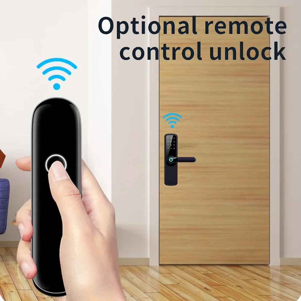 WiFi Biometric Smart Door Lock Anti Peeping Fingerprint Security Lock Tuya App Remote Unlocking Keyless Electronic Door Lock