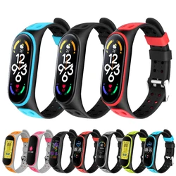 Strap for xiaomi mi band 4 5 6 7 NFC Bracelet Miband7 Miband6 Silicone Replacement Smartwatch Double Buckle wrist belt Watchband