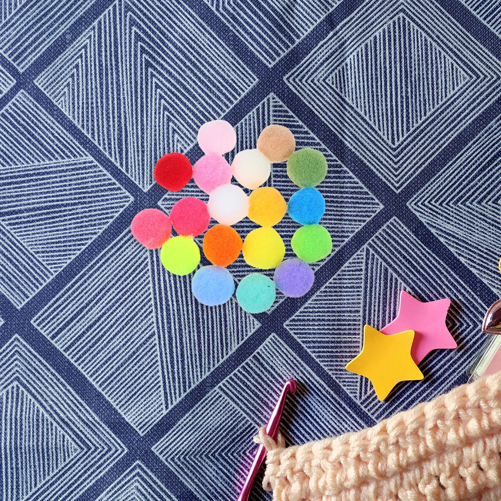 1000pcs Polyester Ball DIY Material Elastic Child Accessory Colorful Craft Project Home Decor Costume